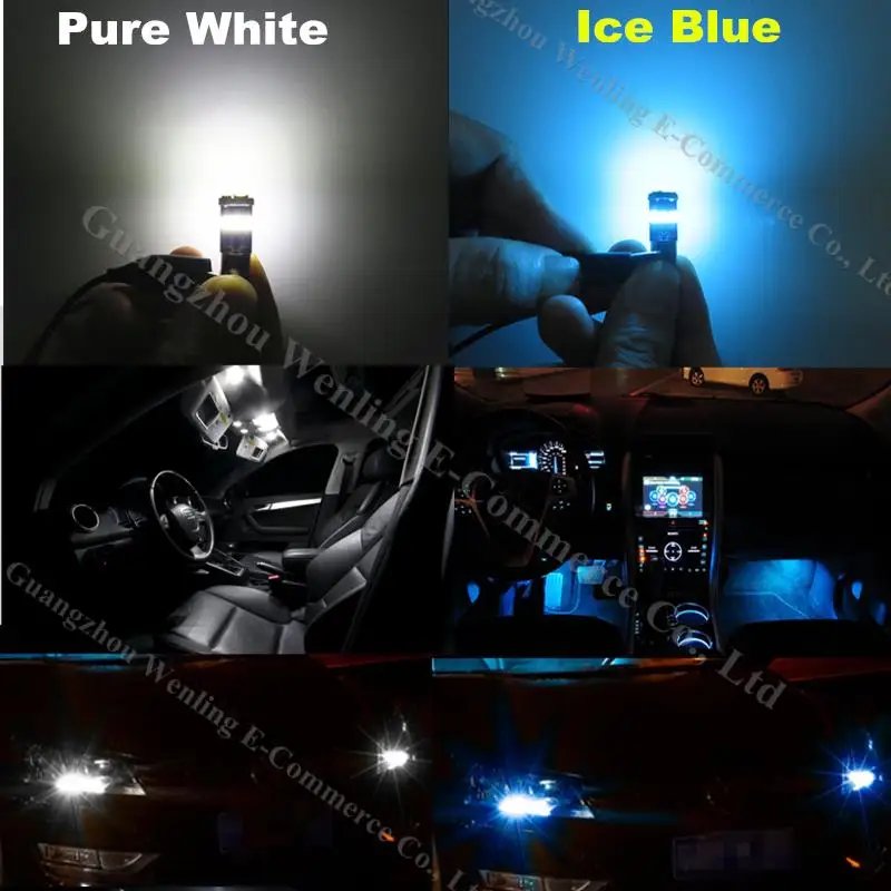 WLJH 2x Canbus BA9S T4W H6W светодиодный 2835SMD интерьерная лампа светильник автомобиль без