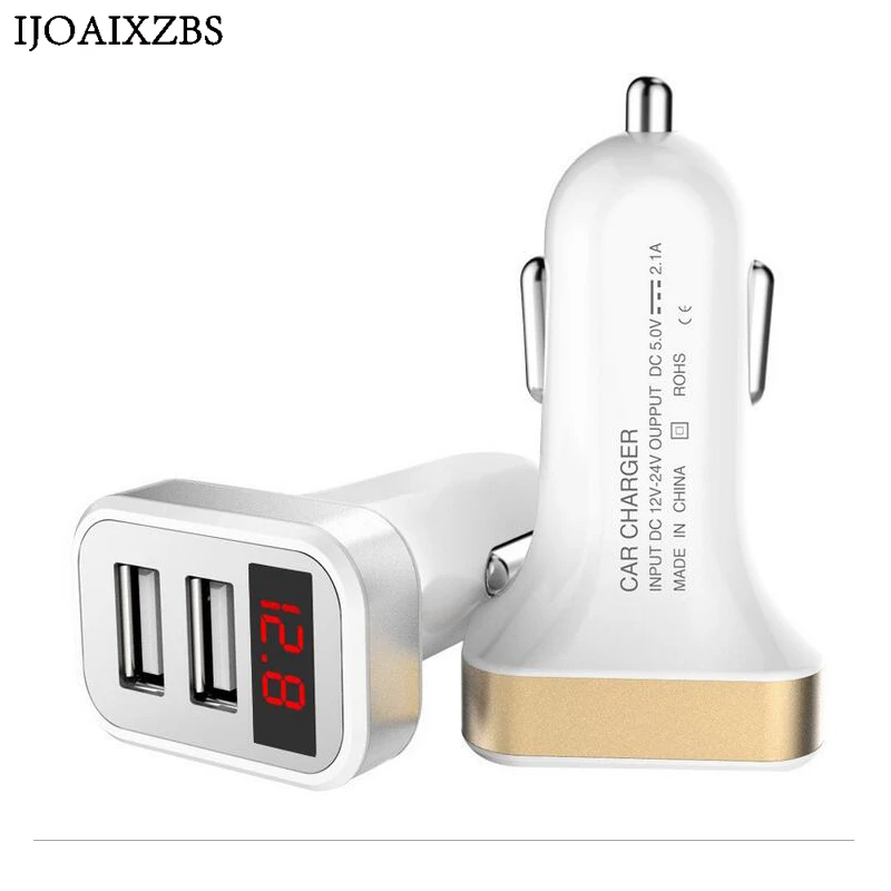 Dual USB Car Charger Quick Voltage And Current LED Display DC12-24V 5A input 2A output car charger for Driving Recorder | Мобильные