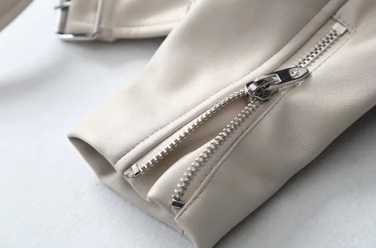Новое поступление, Женские Осенние Зимние Куртки из искусственной кожи, женские матовые мотоциклетные пальто, Байкерская белая верхняя одежда, chaqueta mujer