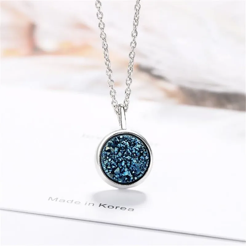 Новое поступление женское ожерелье с синим кристаллом ювелирное изделие из