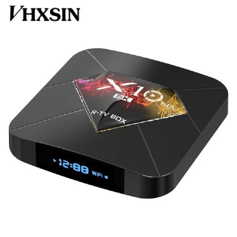 VHXSIN 10 шт./лот X10 Plus ТВ коробка Android 9 0 4 32G Allwinner H6 четырехъядерный WiFi 3D телеприставка