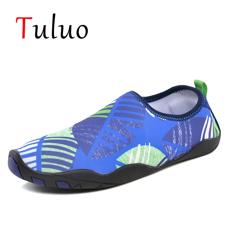 TULUO Summer Unisex Water Shoes Barefoot Swimming Sneakers Outdoor Seaside Yoga Beach Surfing Light Athletic Men Footwear Aqua | Спорт и