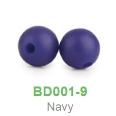 navy blue Chenkai 100 шт 9 мм без БФА, силиконовый детский соски-пустышки круглые бусины DIY пустышка Жевательная бижутерия чувствительный Прорезыватель аксессуары для игрушек - Цвет: navy blue