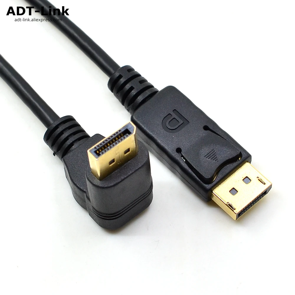 

Кабель DisplayPort 30 см DP 1,2 версия шнур HD 3D для HDTV PC видеокарты ноутбук проектор кабель Дисплей порт вверх и вниз и влево