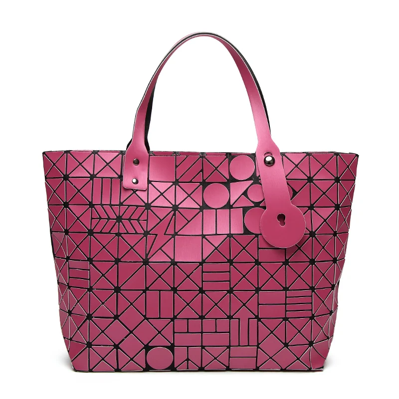 Новинка 2018 женская сумка Лазерная Матовая Сумка тоут Женская Геометрическая