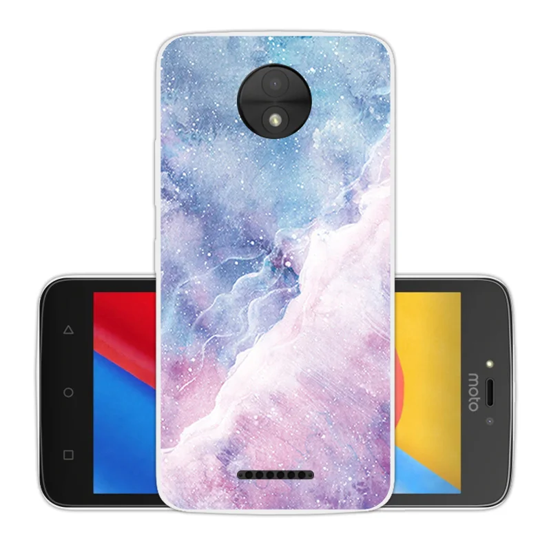 5 0 дюйма для Motorola Moto C чехол на заднюю панель с каменным рисунком ТПУ Силиконовые