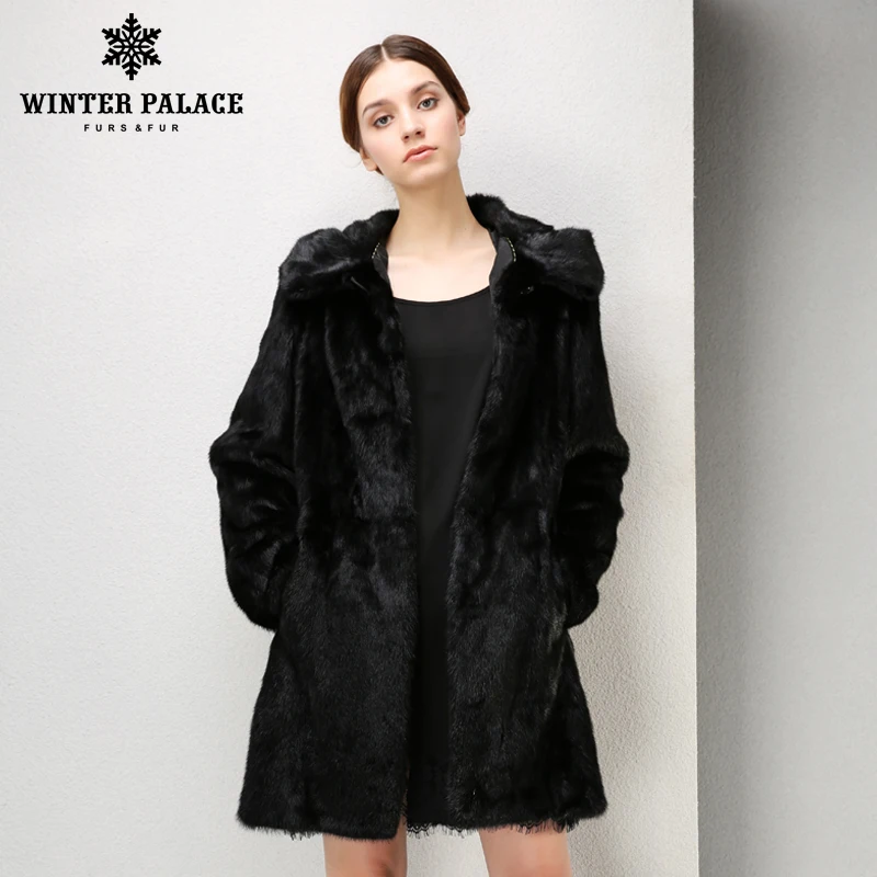 ЗИМНИЙ ДВОРЕЙ Новый стиль зима теплая норки шуба для женщин шубы из натуральный