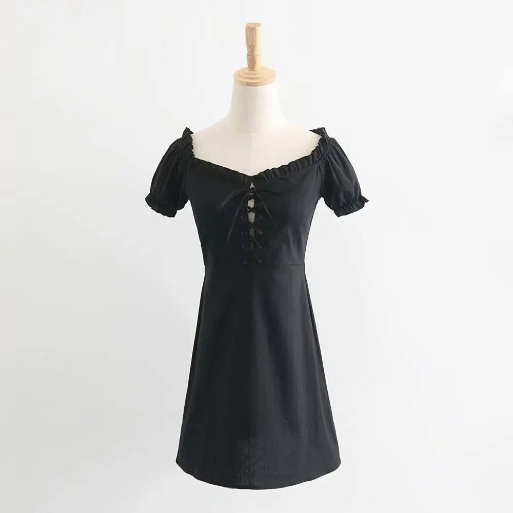 2019 летнее платье Элегантное кружевное черное белое женское винтажное пляжное