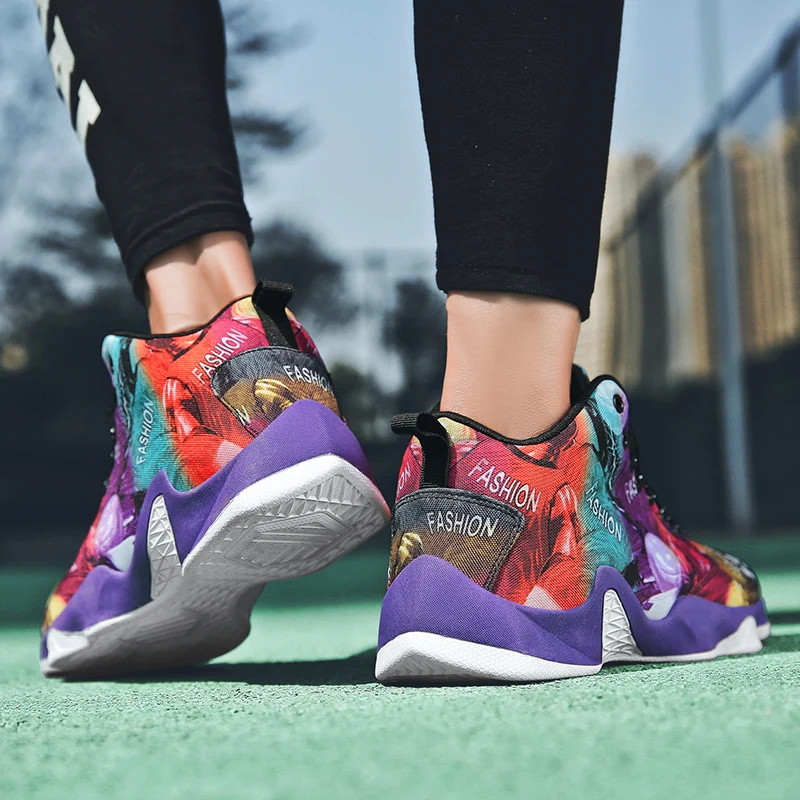 Мужская Баскетбольная обувь для мальчиков; высокие кроссовки; Zapatos Baloncesto Hombre; разноцветная обувь; нескользящая спортивная обувь для мужчин