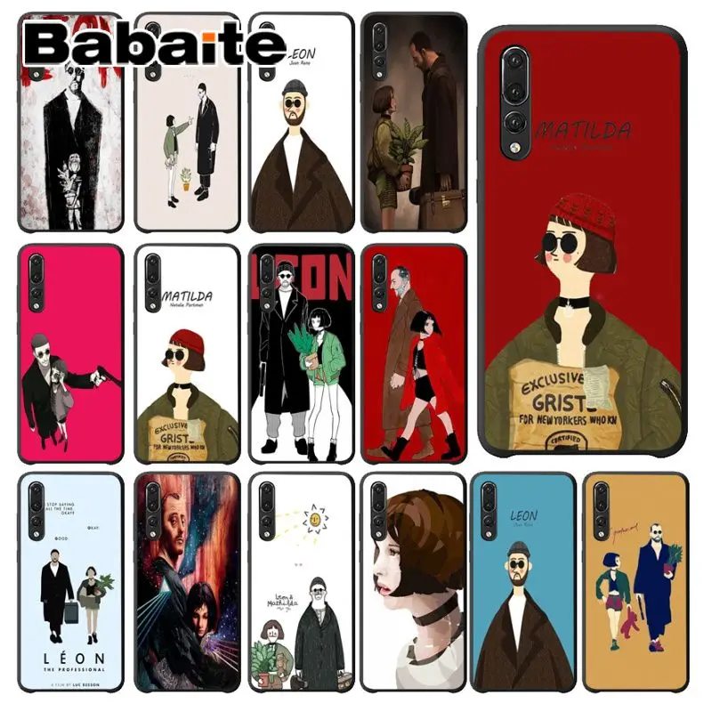 Черный чехол для мобильного телефона Babaite Leon Matilda Natalie Portman Movie Huawei P9 P10 Plus Mate9 10 Mate10
