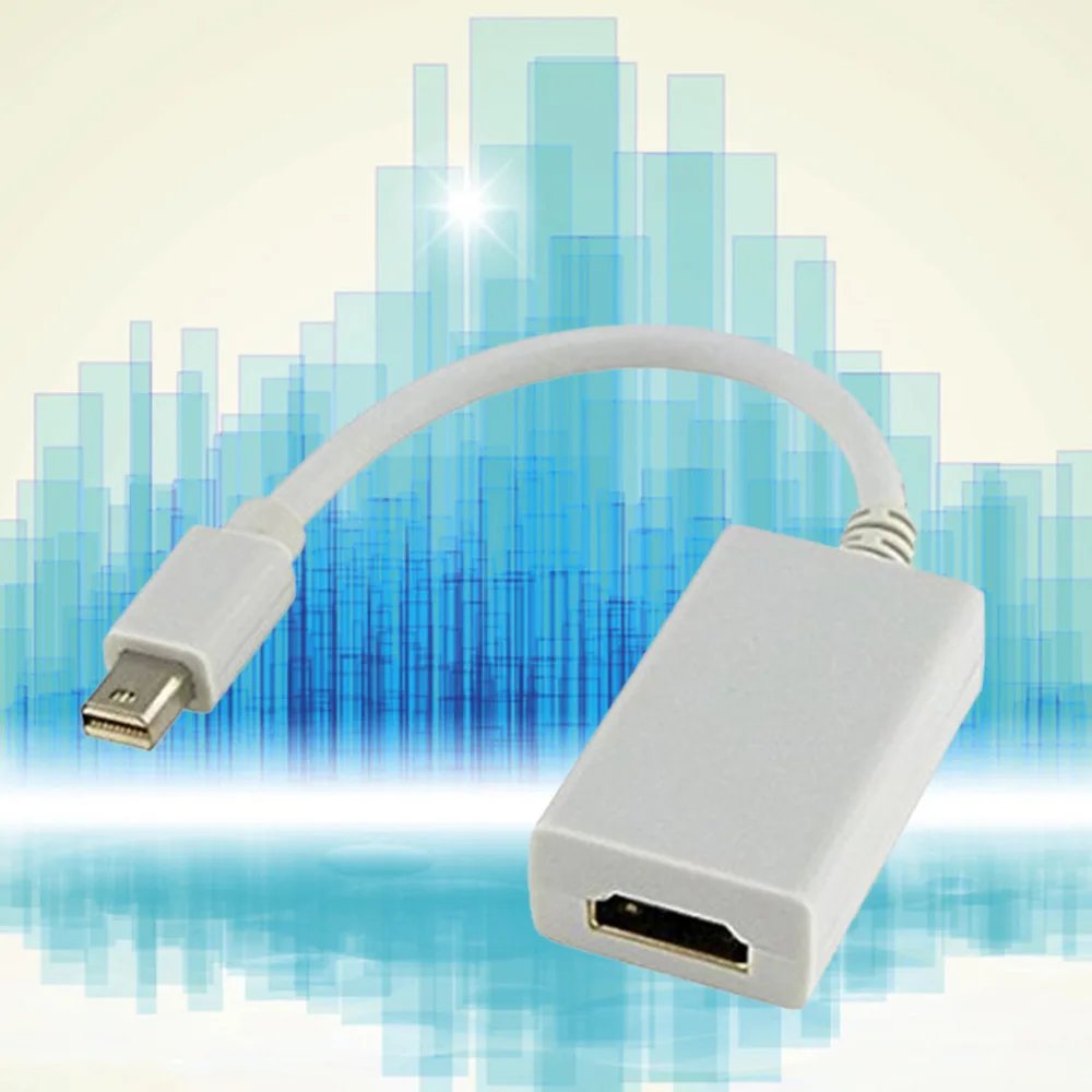 Мини адаптер для порта дисплея DP папа HDMI совместимый мама конвертер кабель Apple Mac