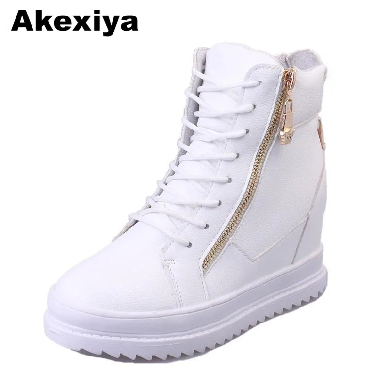 Akexiya/женские кроссовки на платформе и танкетке дышащая Осенняя повседневная