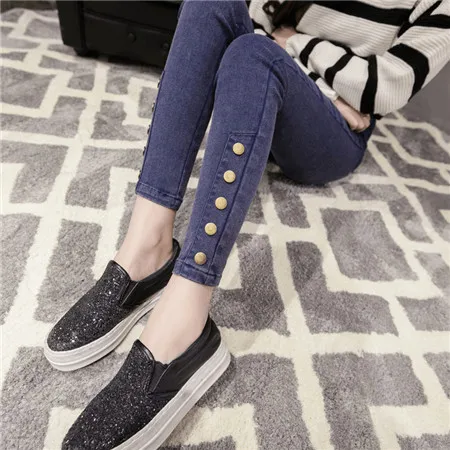 W001348 navy Новинка, модные джинсы, женские брюки-карандаш, джинсы с высокой талией, Сексуальные облегающие эластичные обтягивающие брюки, женские джинсы, Большой размер 1348 - Цвет: W001348 navy