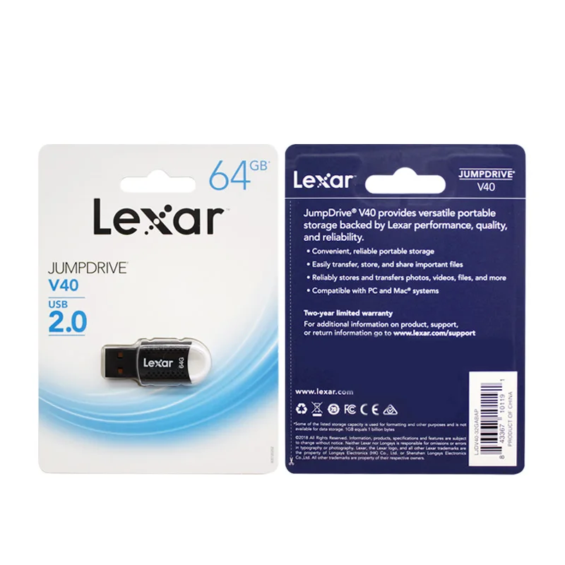 USB флеш накопитель Lexar JumpDrive V40 16 64 Гб 2 0|USB флэш-накопители| |