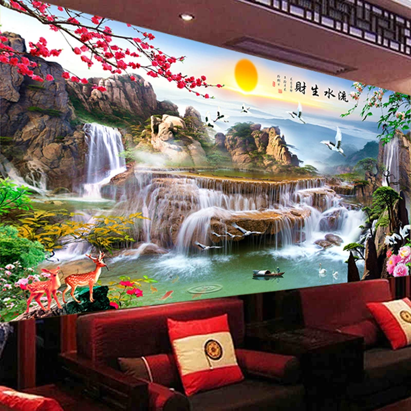 QIANZEHUI рукоделие домашняя вышивка крестиком с изображением сосны наборы для