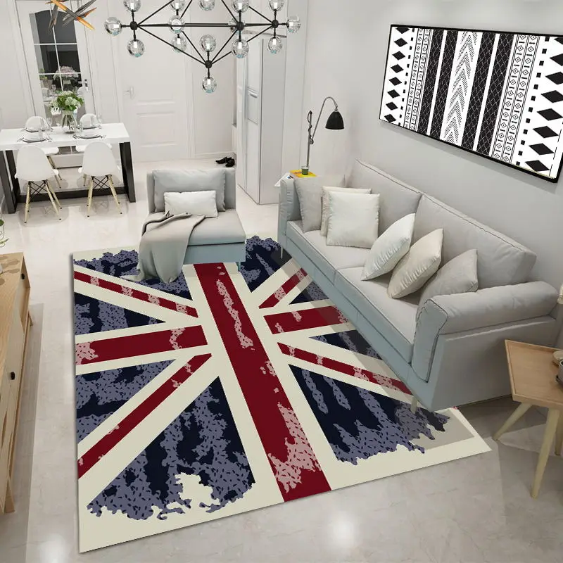 

3D Pattern printed carpet modern geometric coffee table bedroom living room footpad non-slip model carpet Decoration