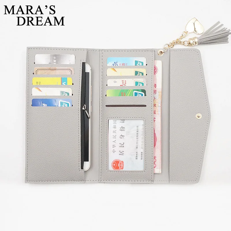 Женский Длинный кошелек Mara's Dream на молнии с кисточками и сердечками застежке