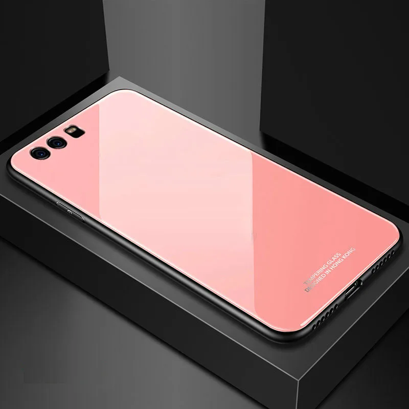 pink Роскошный стеклянный зеркальный чехол SemgCeKen для huawei p10 lite plus p10plus p10lite, Силиконовый ТПУ 3d Жесткий чехол для телефона - Цвет: pink