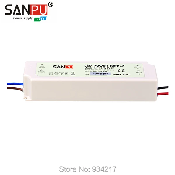 Фото SANPU SMPS Светодиодный источник питания 60 Вт 24 В 2.5A AC DC 100 240 в импульсный SANPU SMPS Светодиодный источник питания 60 Вт 24 В 2.5A AC DC 100 240 в импульсный