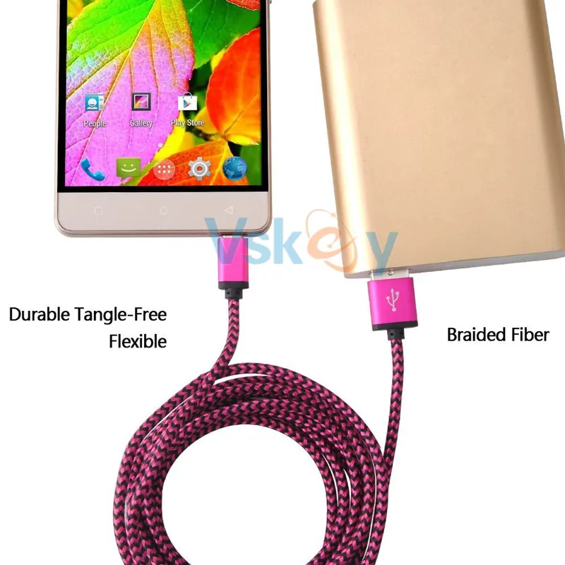 VSKEY 5 шт. Micro USB кабель для Samsung Galaxy Huawei Xiaomi Sony Android порт Быстрая Зарядка