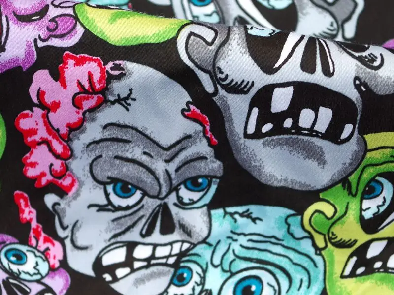 347 см х хлопчатобумажная атласная ткань для сна красочный череп ()|satin fabric|cotton satin