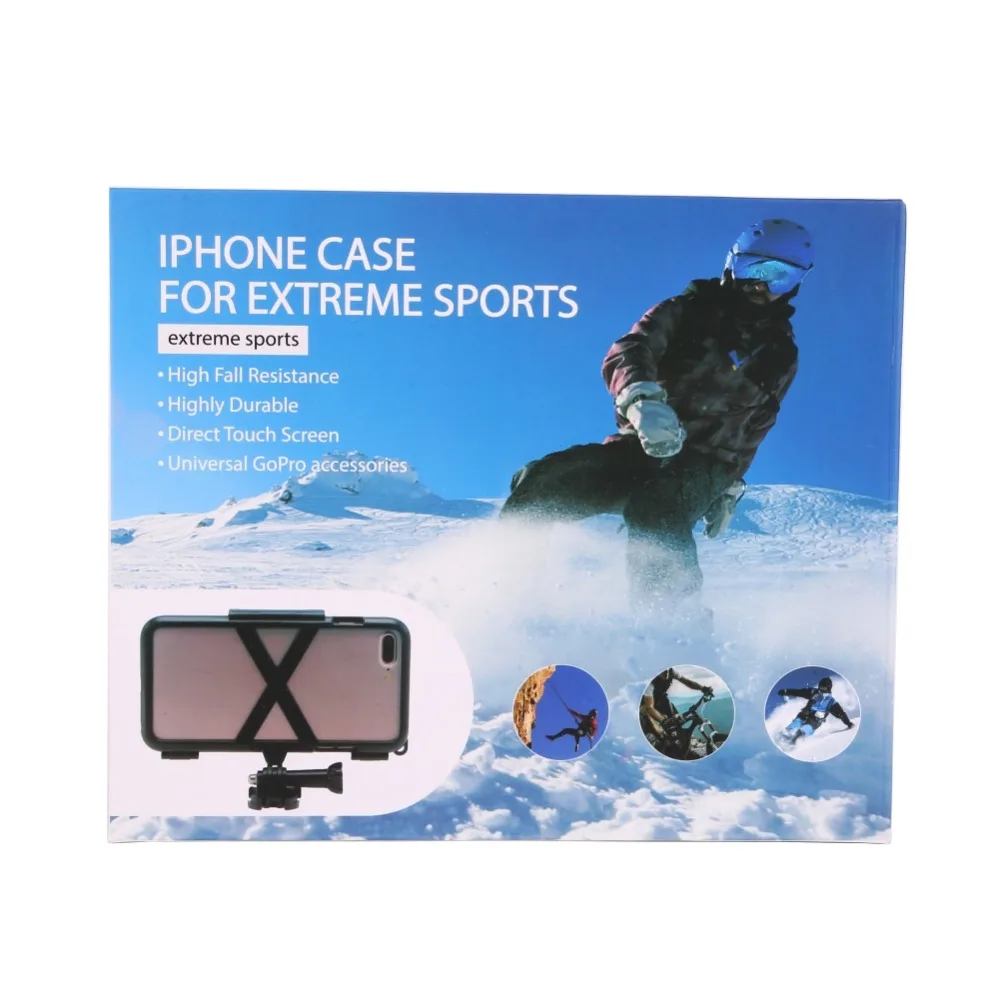 Extreme Sports Phone Case for iPhone 6 6s plus 7 8 Plus X with Wide Angle Lens GoPro Accessories Adapter Biking | Мобильные телефоны