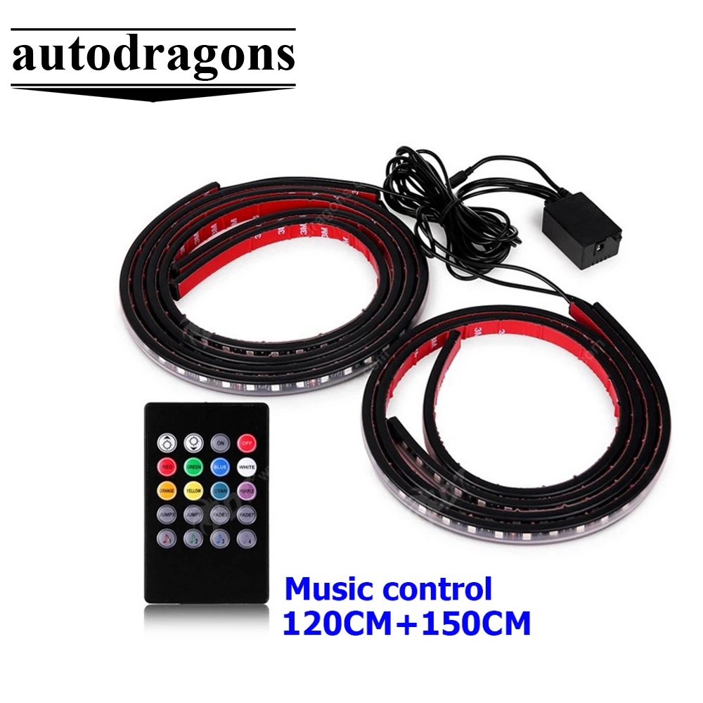 Светодиодсветодиодный подсветка RGB под шасси 4 шт. светящаяся неоновая система
