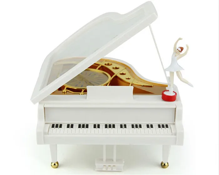 Домашний декор музыкальная шкатулка для пианино заводного типа вращающаяся
