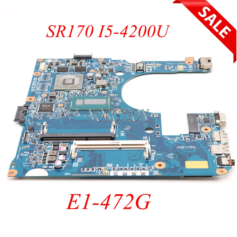

Материнская плата NOKOTION NBMK111001 NB.MK111.001 для ноутбука Acer aspire E1-472G 48,4yp20. 031 SR170 I5-4200U CPU GT820M материнская плата