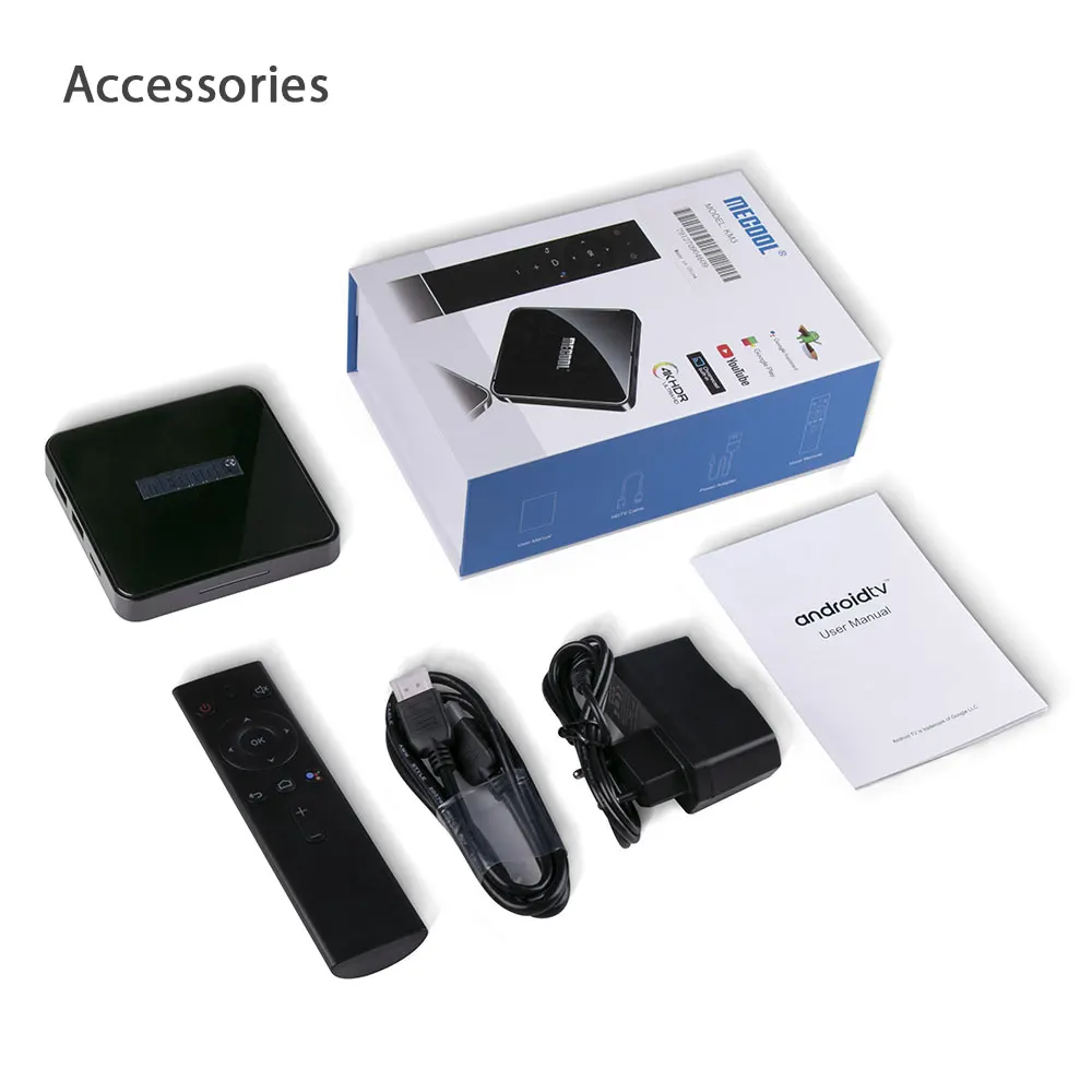 ТВ приставка MECOOL KM3 Android 10 0 с голосовым управлением Amlogic S905X2 2 4 ГГц стандартный Wi Fi