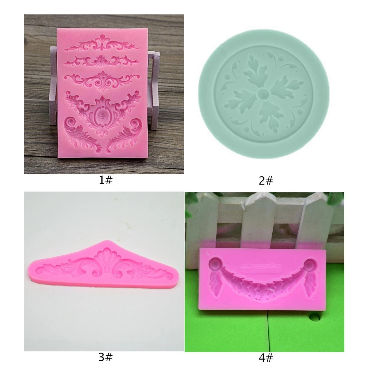 Глазурь европейский барокко рельеф прокрутки помадка Античная форма резьба для