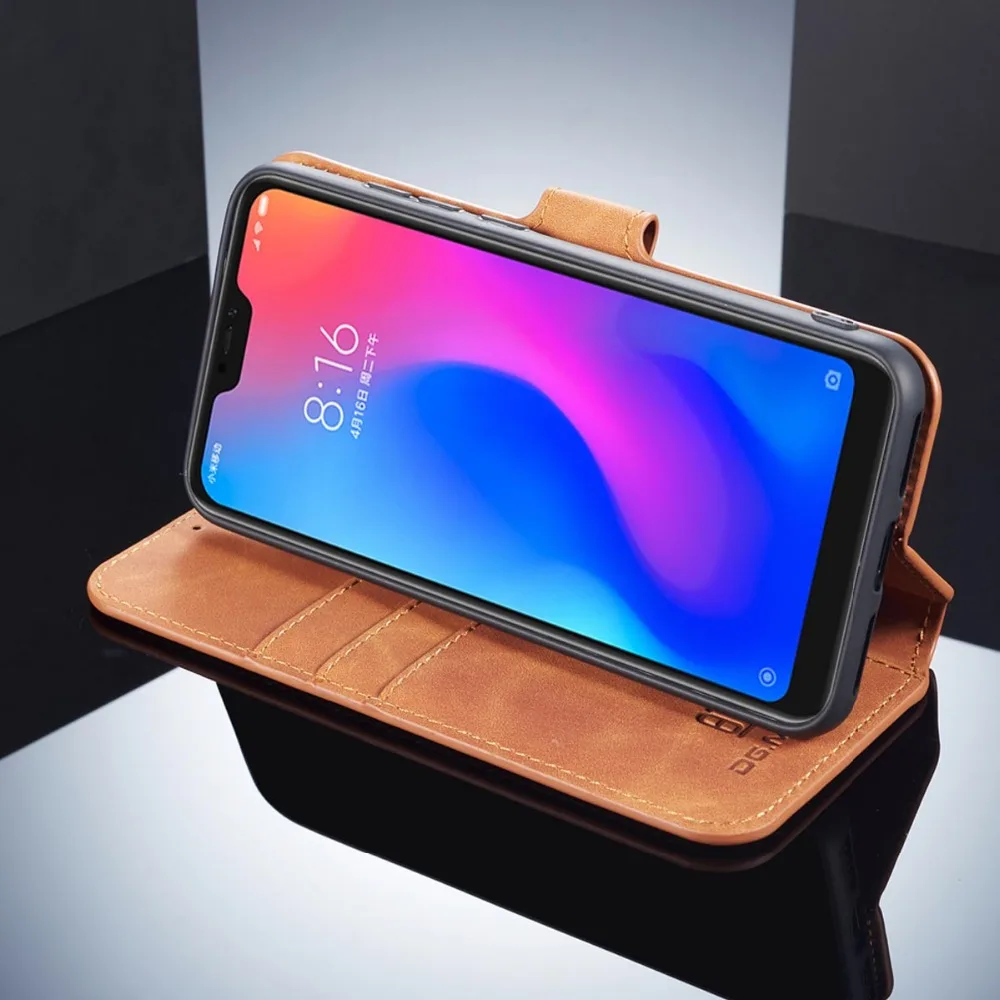 Чехол для Xiaomi Redmi Note 6 Pro Роскошный кожаный бумажник с магнитной застежкой чехол