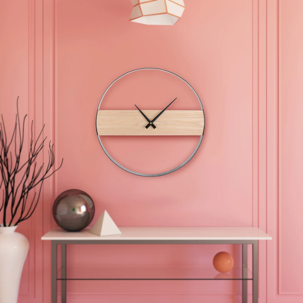 DIY большие бесшумные деревянные настенные часы декоративные Висячие для дома