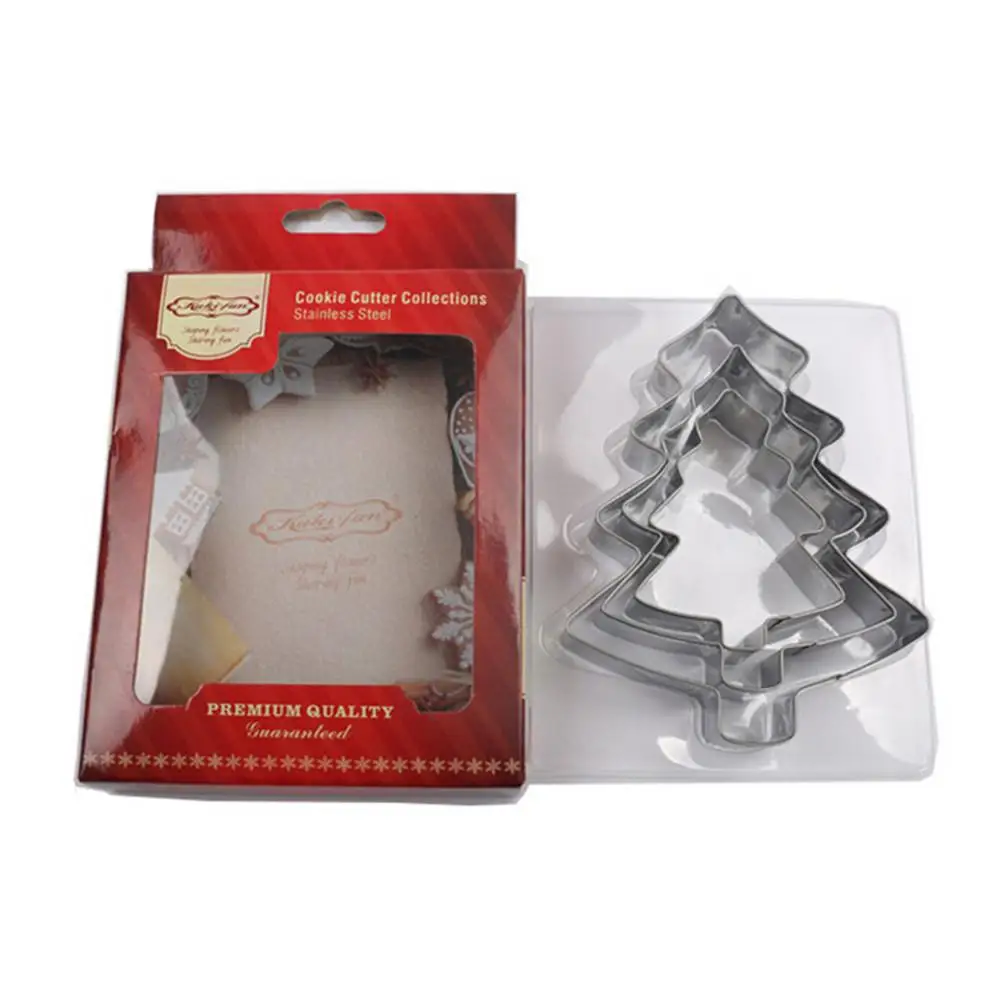 Форма для выпечки рождественской елки 3 шт. форма печенья из нержавеющей стали
