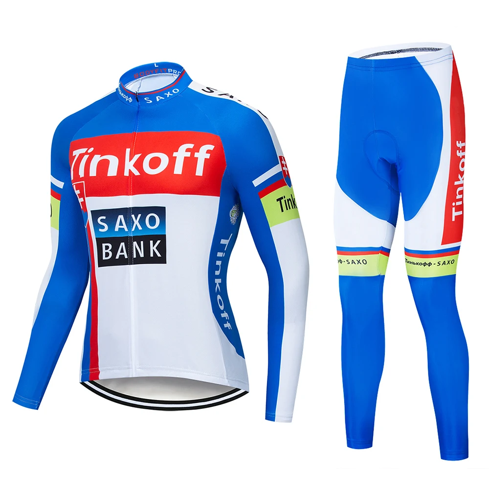 2019 Тинькофф saxo bank с длинным рукавом Майо Ropa Ciclismo майки спортивные/осень Mountain