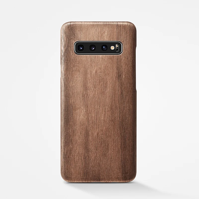 S10 Walnut Натуральный Деревянный чехол для телефона для samsung S10, S10 Plus, S10plus, S10 Lite, чехол, орех/палисандр/Черный лед, дерево(настоящее дерево - Цвет: S10 Walnut