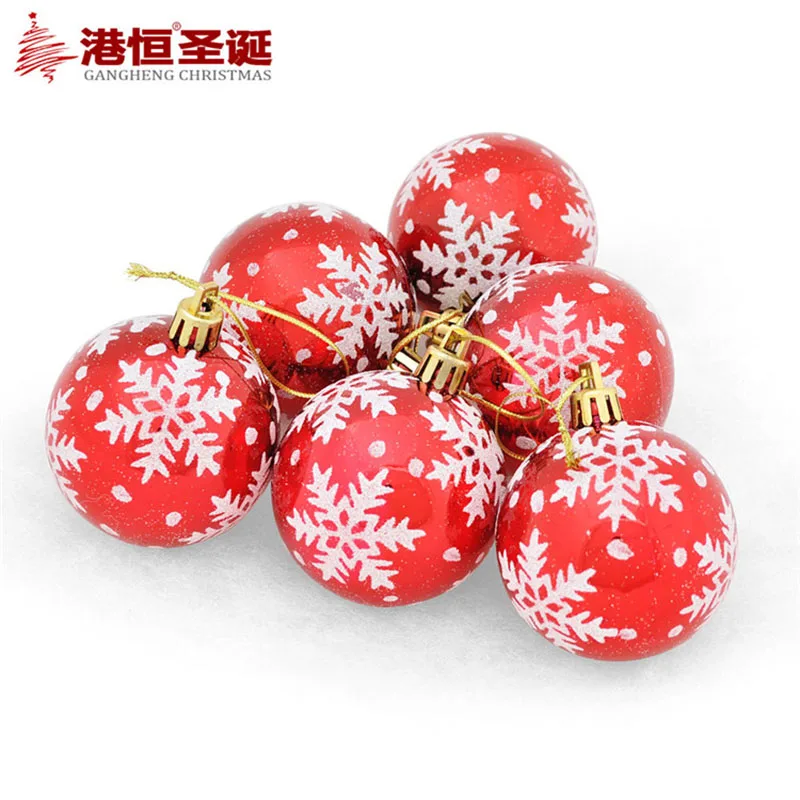 6 шт. подвесные шары для рождественской елки диаметром см украшения рисования в