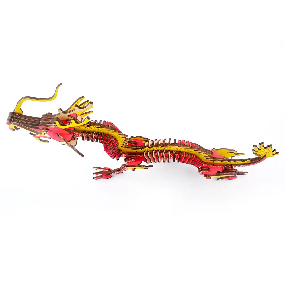 3D DIY Dragon Wooden Puzzle Woodcraft Construction Kit Game Assembly Toy Gift for Children Adult New | Игрушки и хобби