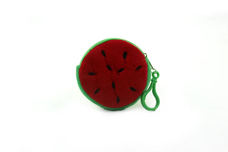 Watermelon 10*11 см Мультяшные кошельки для девочек, дамские Плюшевые Мини-кошельки на молнии, Детские сумочки с изображением Супермена, миньонов, Пикачу, сумки для детей, подарки - Цвет: Watermelon