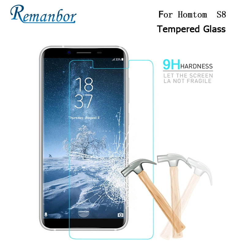 Remanbor для HOMTOM S8 закаленное Сталь пленкой передней панели Стекло защитный