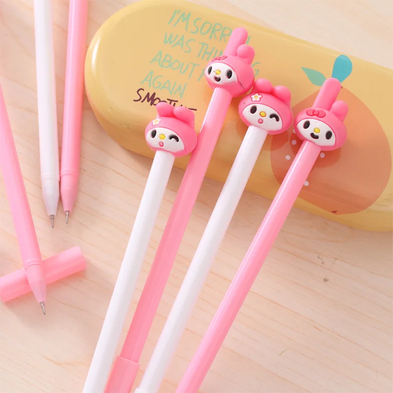 1Pcs Kawaii Lovely Pink Girl Melody Smile Blink 0.38mm Plastic Silicone Gel Pen Office School Gift Stationery E0112 | Канцтовары для