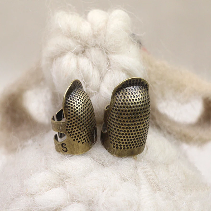 Горячая новинка античный металлический латунный наперсток для шитья игольчатые