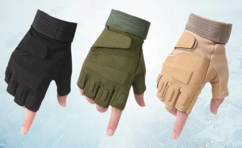 

2016 Sale Army Tactical Gloves Outdoor Sports Half Finger Combat Motocycle Slip-resistant Carbon Fiber A Style