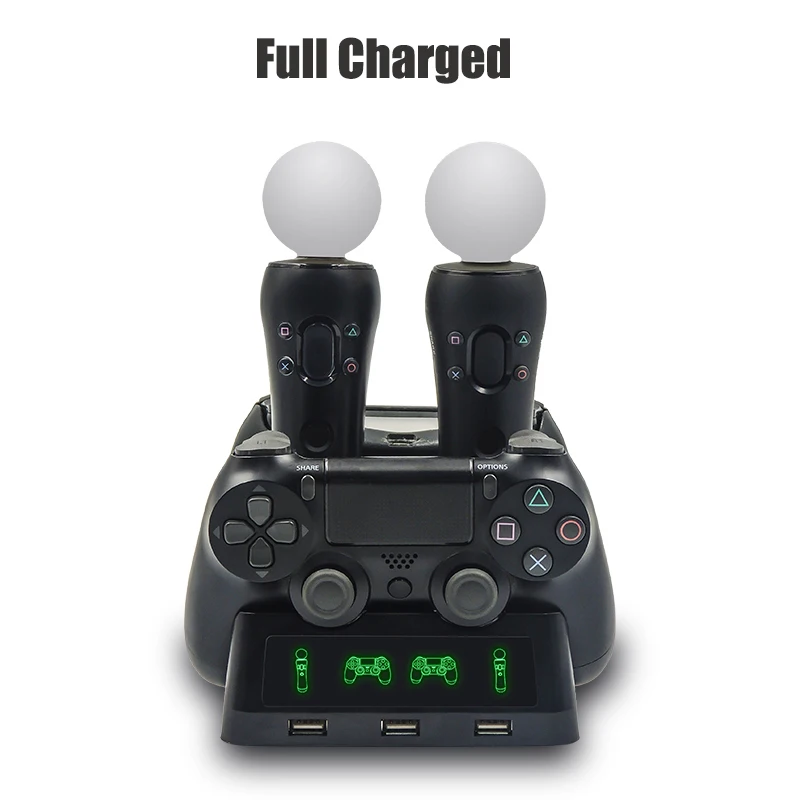 Новый обновленный PS4 Move Motin контроллеры зарядное устройство 7 в 1 Зарядная Станция