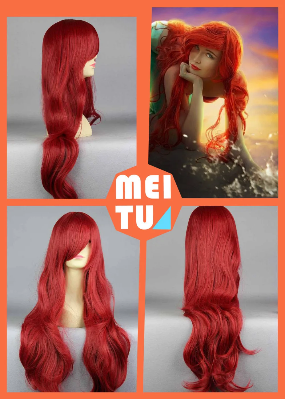 СВОБОДНЫЙ КОРАБЛЬ&gt&gt&gt&gt&gt Длинные Красные волнистые Парик Косплей |