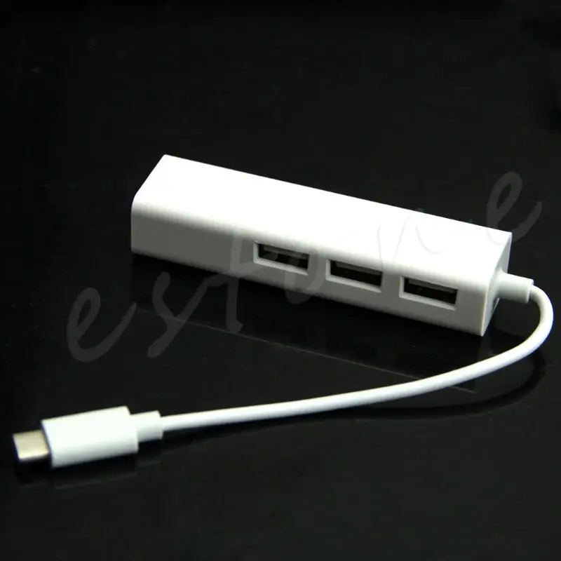 Флуоресцентный USB 3 1 типа C с адаптером RJ45 Lan|USB-хабы| |