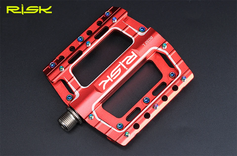 Риск 8 шт. M4* 8 легкие горные педаль горного велосипеда анти-скольжения болты титановые MTB велосипеда XC AM DH педаль винт