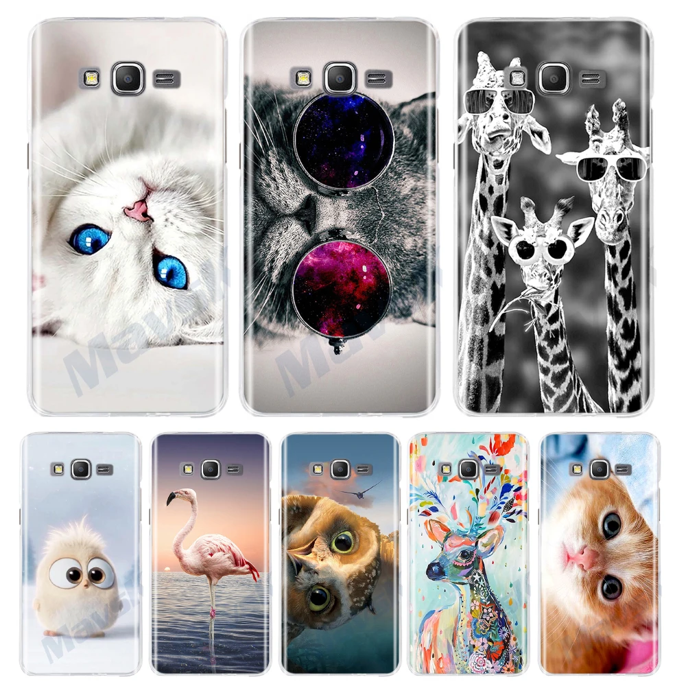 Чехол для телефона samsung Galaxy Grand Prime VE G530 SM-G530H G531H SM-G531H G531F SM-G531H/DS Duos силиконовый чехол из ТПУ с кошкой и животными