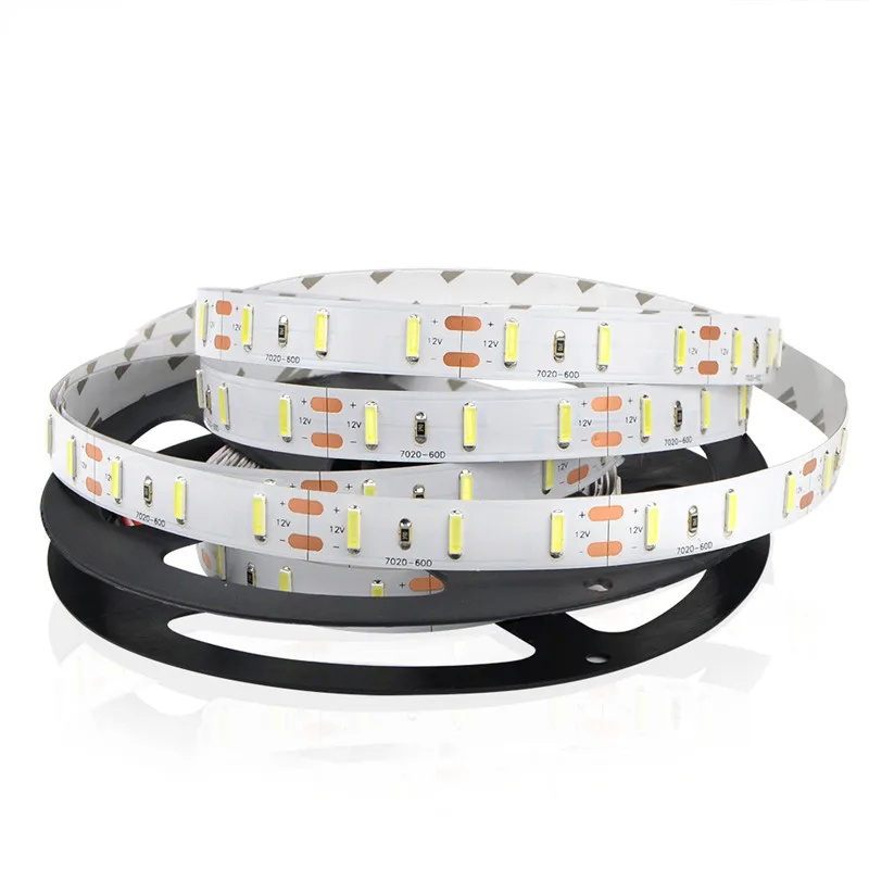 Новая светодиодная лента 7020 SMD 300 светодиодный s/5 M DC12V Белый Крытый водонепроницаемый гибкая лента Светодиодная лента украшение дома лампа - Испускаемый цвет: IP 20 not waterproof