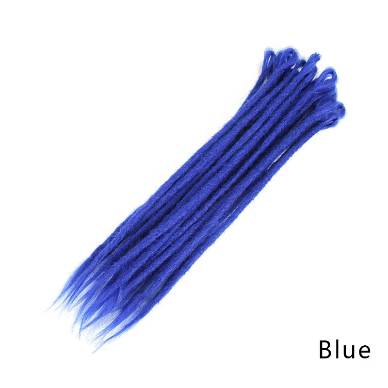 Blue 1 шт красочные дреды вязаные крючком косы канекалон Джамбо прическа высокая температура нити синтетические плетеные волосы для наращивания - Цвет: Blue